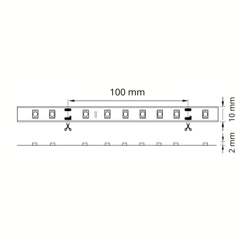 LED Ταινία 5 μέτρων LED/45W/12V IP65 λευκό