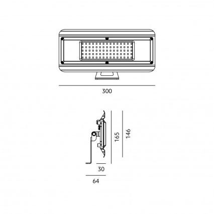 LED Τεχνικό φωτιστικό 4 σε 1 MULTILUXO LED/100W/230V 4000K IP65 30 cm