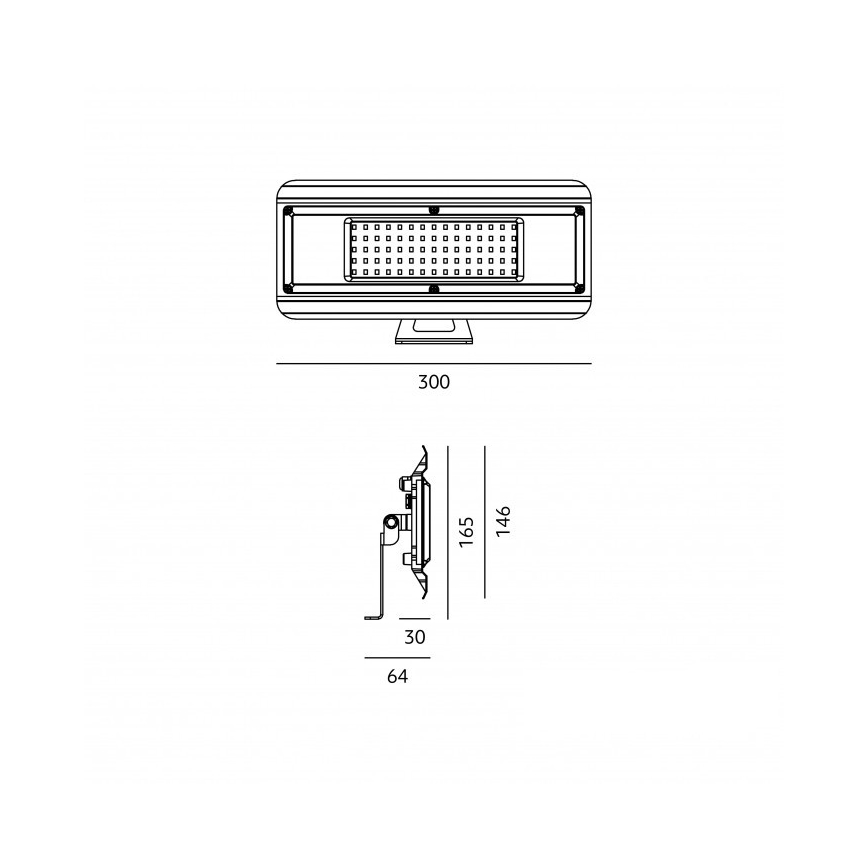 LED Τεχνικό φωτιστικό 4 σε 1 MULTILUXO LED/100W/230V 4000K IP65 30 cm