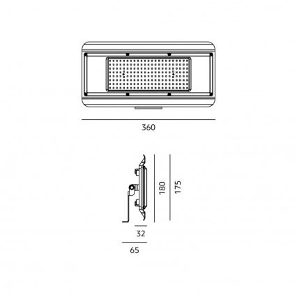 LED τεχνικό φωτιστικό 4 σε 1 MULTILUXO LED/150W/230V 4000K IP65 36 cm