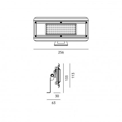 LED τεχνικό φωτιστικό 4 σε 1 MULTILUXO LED/50W/230V 4000K IP65 25,6 cm