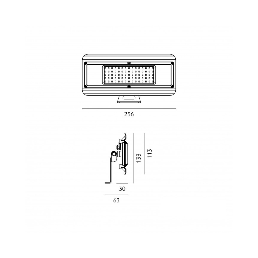 LED τεχνικό φωτιστικό 4 σε 1 MULTILUXO LED/50W/230V 4000K IP65 25,6 cm