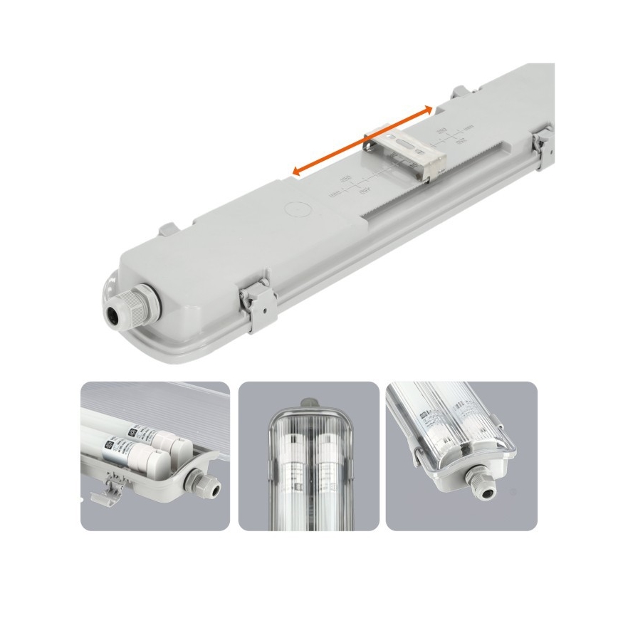 LED τεχνικό φωτιστικό T8 2xG13/18W/230V 6500K IP65 127 cm