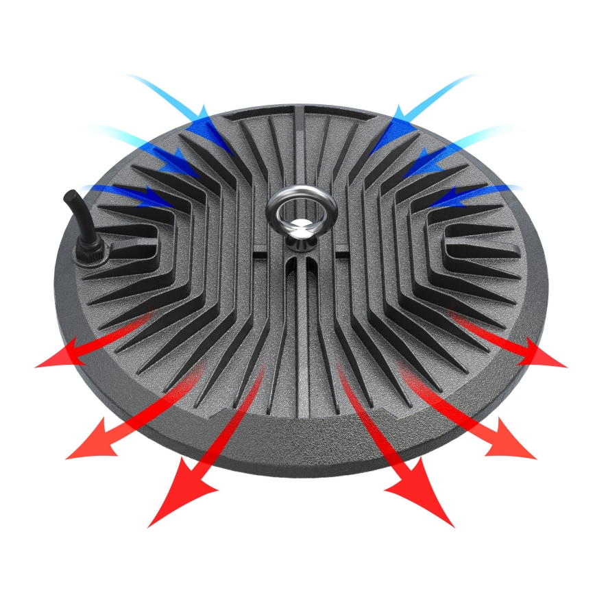 LED Τεχνικό φωτιστικό βιομηχανικού τύπου HIGHBAY LED/200W/230V 4500K IP65 γκρι