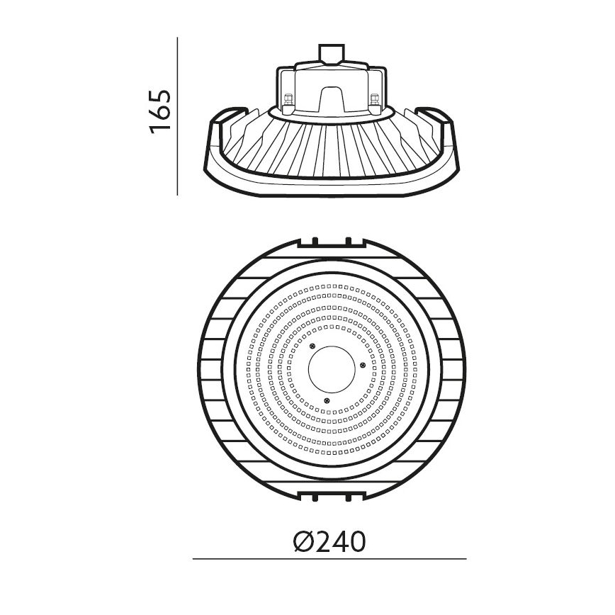 LED Τεχνικό φωτιστικό βιομηχανικού τύπου ντιμαριζόμενο NINA HIGHBAY LED/100W/230V 4000K IP65
