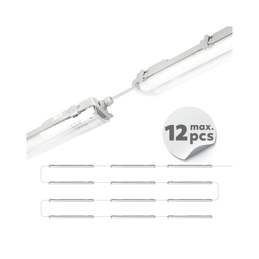 LED τεχνικό φθοριστικό T8 2xG13/18W/230V 5000K IP65 127 cm