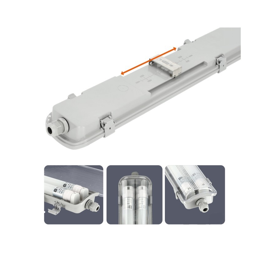 LED τεχνικό φθοριστικό T8 2xG13/18W/230V 5000K IP65 127 cm