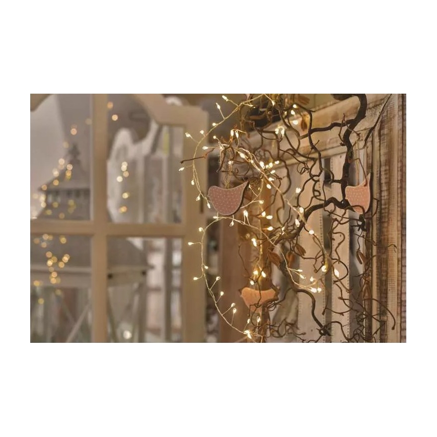 LED γιρλάντα 100xLED/3xAA 2,7m ζεστό λευκό