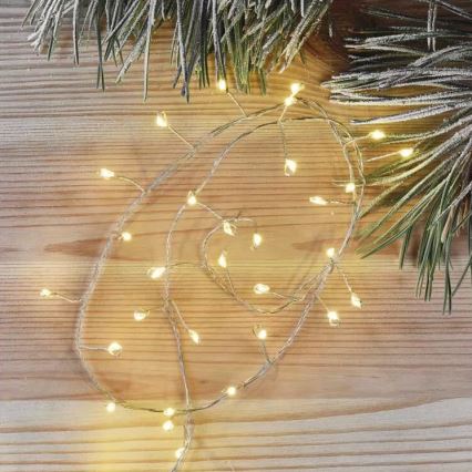 LED γιρλάντα 100xLED/3xAA 2,7m ζεστό λευκό