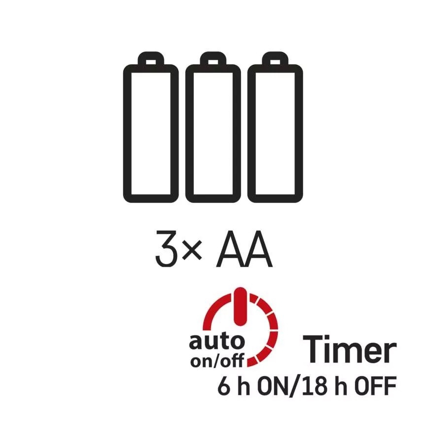 LED γιρλάντα 100xLED/3xAA 2,7m ζεστό λευκό