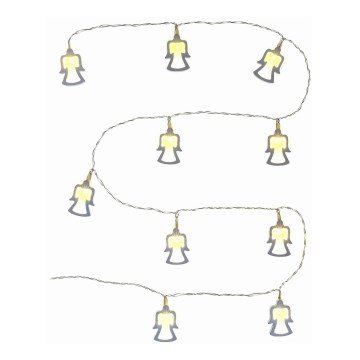 LED γιρλάντα 10xLED/2xAA 1,8m θερμό λευκό