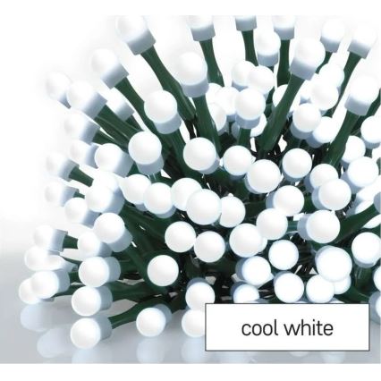 LED γιρλάντα 200xLED/8 λειτουργίες 20m IP44 ψυχρό λευκό