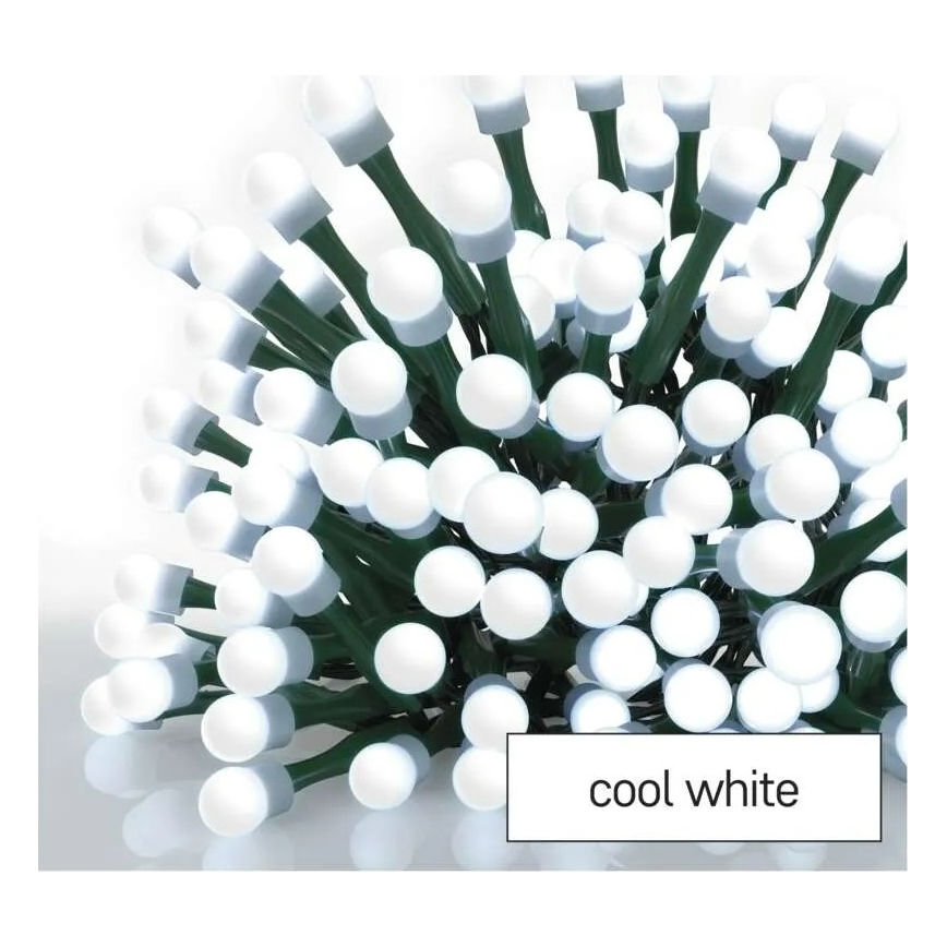 LED γιρλάντα 200xLED/8 λειτουργίες 20m IP44 ψυχρό λευκό