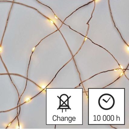 LED γιρλάντα 20xLED/2,4m θερμό λευκό