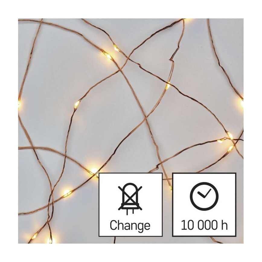 LED γιρλάντα 20xLED/2,4m θερμό λευκό