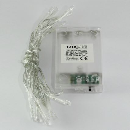LED γιρλάντα 20xLED/2 λειτουργίες 2,4m ψυχρό λευκό