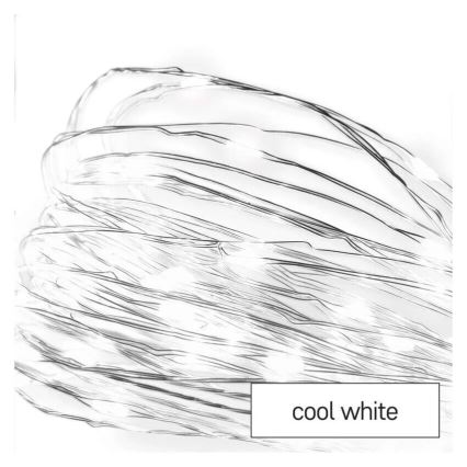 LED  γιρλάντα 20xLED/2xAA 2,4m ψυχρό λευκό