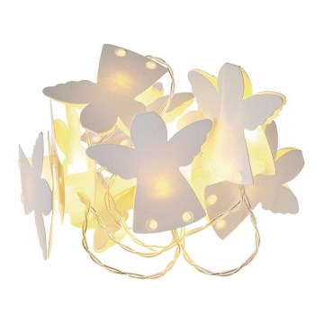 LED γιρλάντα CHAIN 10xLED/2xAA 1,65m θερμό λευκό