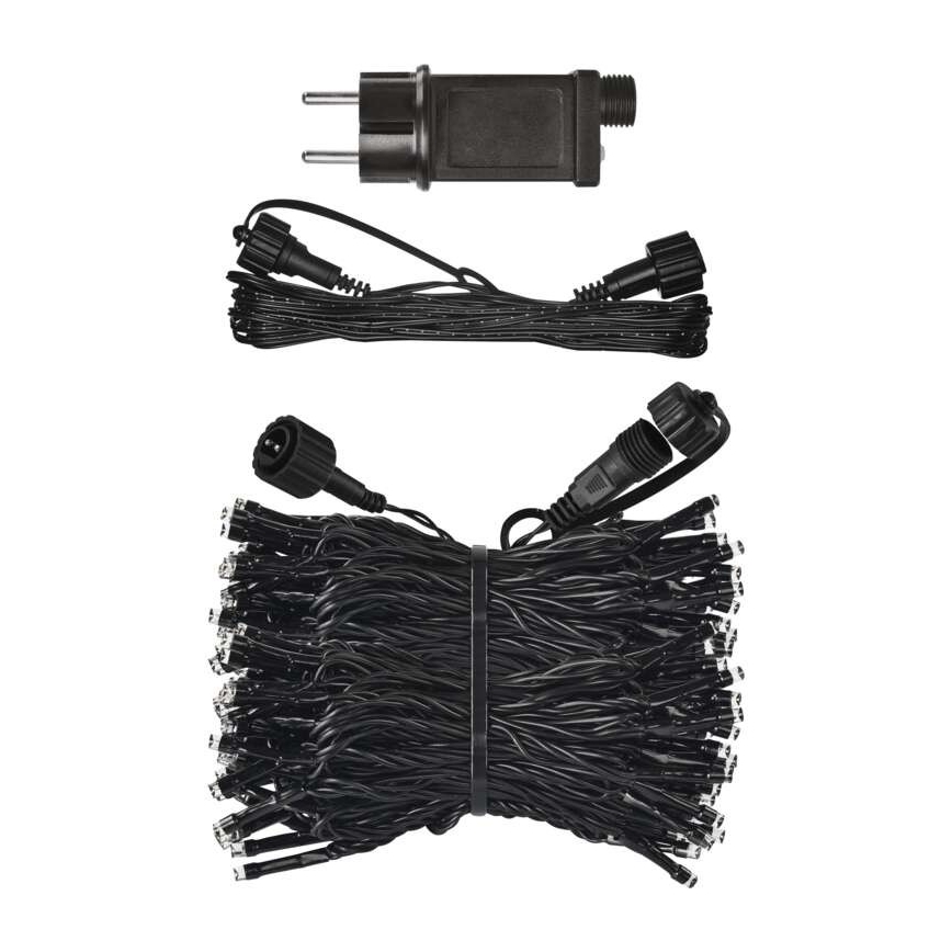 LED γιρλάντα εξωτερικού χώρου, 100 LED, 15 m, IP44, ζεστό λευκό