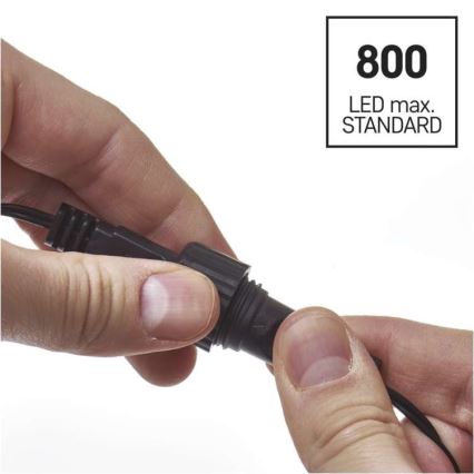 LED γιρλάντα εξωτερικού χώρου, 100 LED, 15 m, IP44, ζεστό λευκό