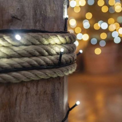 LED γιρλάντα εξωτερικού χώρου 100xLED/10m IP44 ψυχρό λευκό