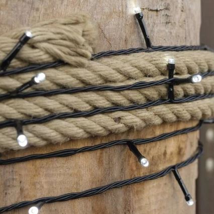 LED γιρλάντα εξωτερικού χώρου 100xLED/10m IP44 ψυχρό λευκό