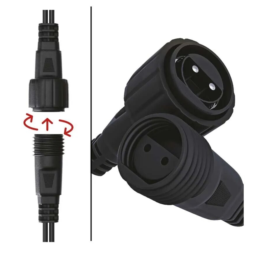 LED γιρλάντα εξωτερικού χώρου 100xLED/10m IP44 ψυχρό λευκό