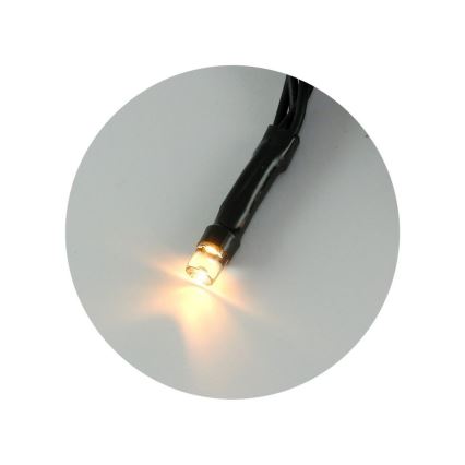LED  γιρλάντα εξωτερικού χώρου 100xLED/2 λειτουργίες/3xAA 10,8m IP44 θερμό λευκό
