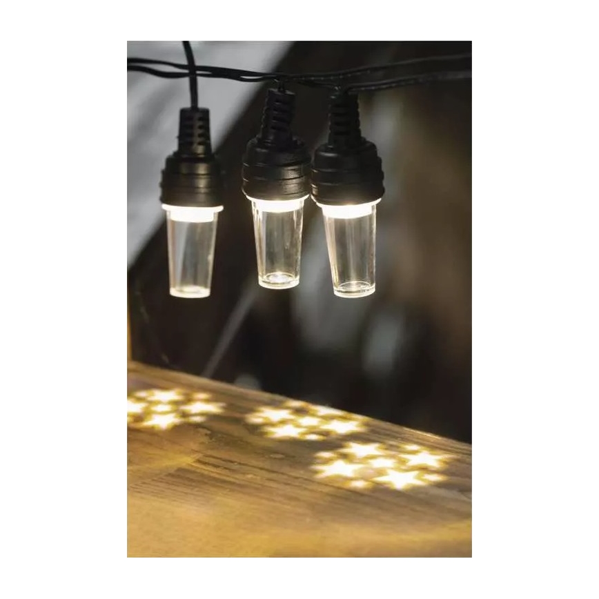 LED γιρλάντα εξωτερικού χώρου 10xLED/9,5 m IP44 ψυχρό λευκό