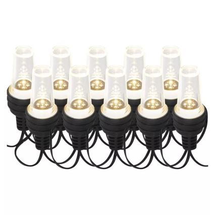 LED γιρλάντα εξωτερικού χώρου 10xLED/9,5 m IP44 ψυχρό λευκό