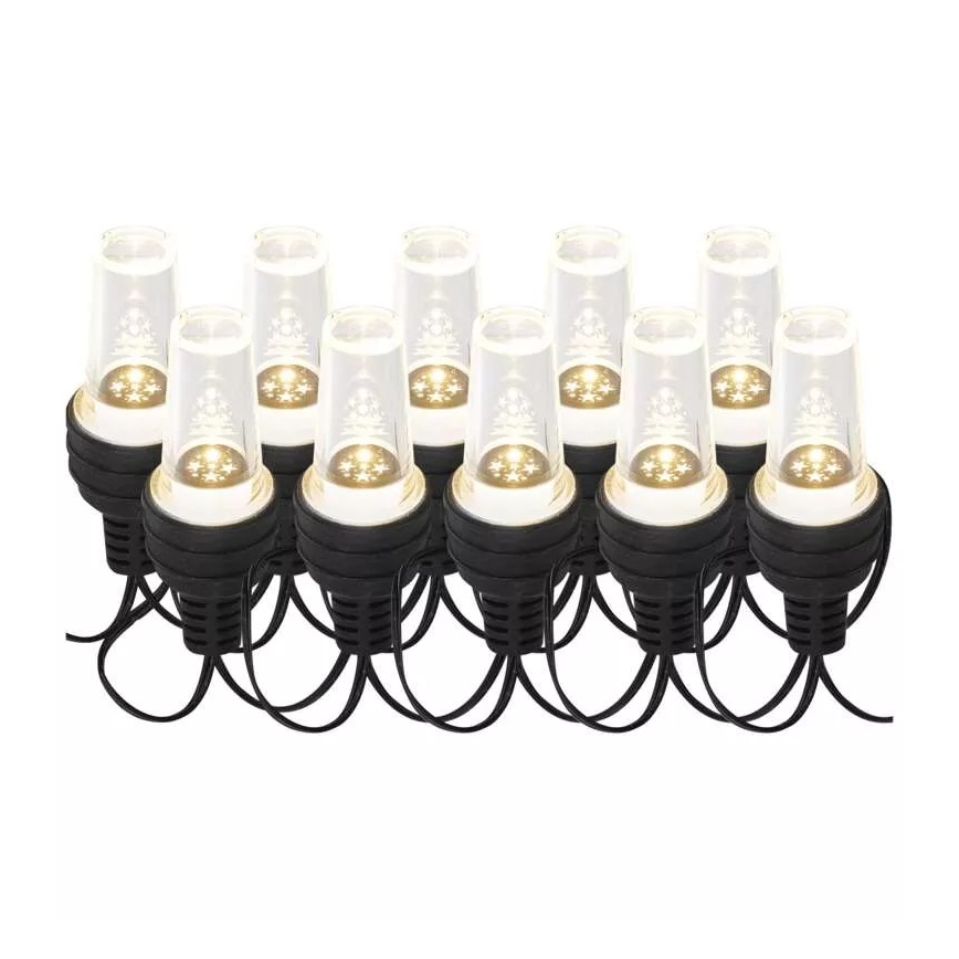 LED γιρλάντα εξωτερικού χώρου 10xLED/9,5 m IP44 ψυχρό λευκό