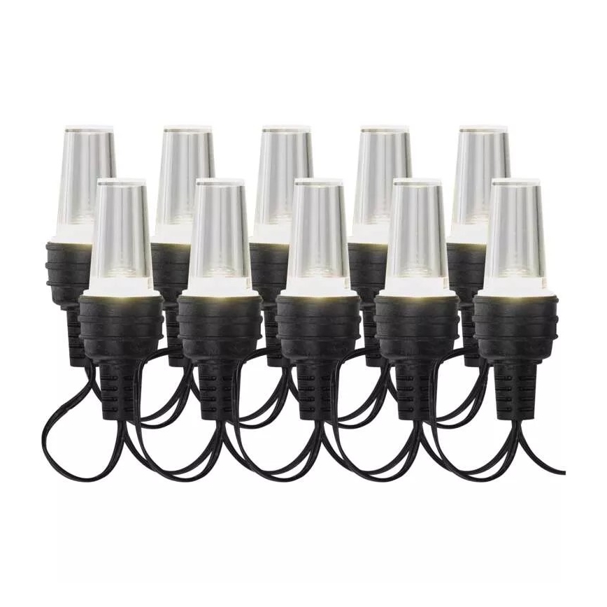 LED γιρλάντα εξωτερικού χώρου 10xLED/9,5 m IP44 ψυχρό λευκό