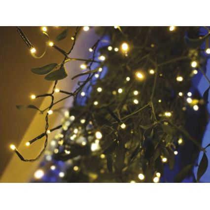 LED γιρλάντα εξωτερικού χώρου 200xLED/8 λειτουργίες 8,6m IP44 ζεστό λευκό