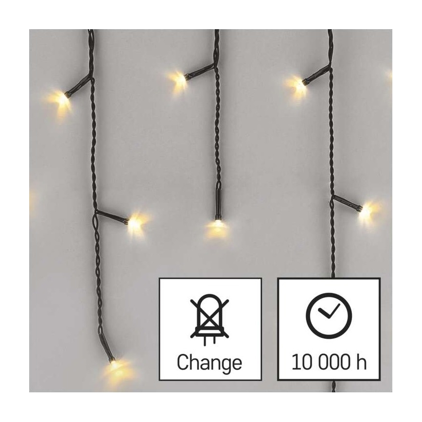 LED γιρλάντα εξωτερικού χώρου 200xLED/8 λειτουργίες 8,6m IP44 ζεστό λευκό