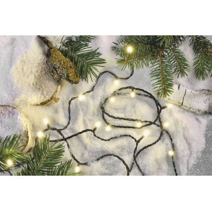 LED γιρλάντα εξωτερικού χώρου 240 LED, 8 λειτουργίες, 29 m, IP44, θερμό λευκό