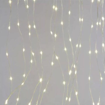 LED γιρλάντα εξωτερικού χώρου, 300 LED, 8 λειτουργίες, 5,9 m, IP44, θερμό λευκό