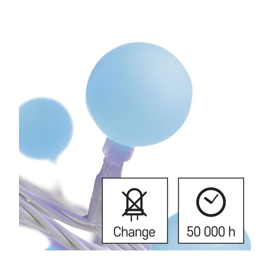 LED γιρλάντα εξωτερικού χώρου 40xLED/9m IP44 μπλε