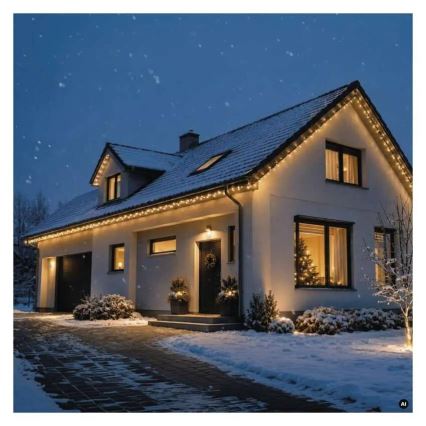 LED γιρλάντα εξωτερικού χώρου 50xLED/3x0,4m IP44 θερμό λευκό