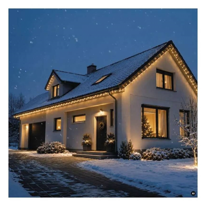 LED γιρλάντα εξωτερικού χώρου 50xLED/3x0,4m IP44 θερμό λευκό