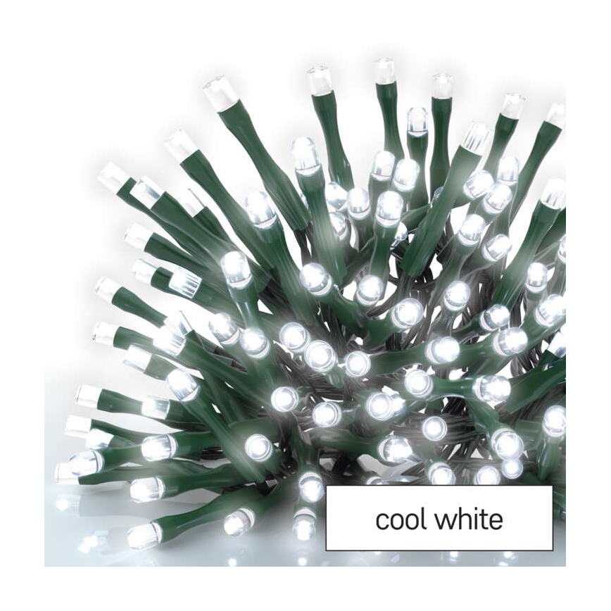 LED γιρλάντα εξωτερικού χώρου 600 LED, 8 λειτουργίες, 15 m, IP44, ψυχρό λευκό