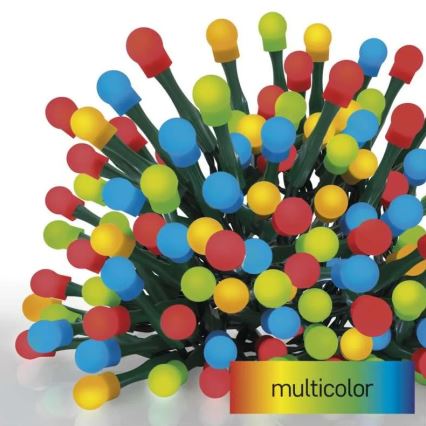 LED γιρλάντα εξωτερικού χώρου 80xLED/8 λειτουργίες 13 m πολύχρωμη IP44