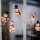 LED γιρλάντα με βεντούζες 6xLED/2xAA 1,2m θερμό λευκό σε σχήμα χιονάνθρωπου