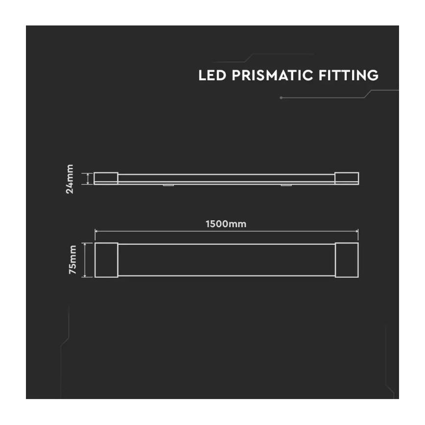 LED Γραμμικό φωτιστικό SAMSUNG CHIP LED/50W/230V 6500K 150 cm