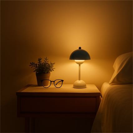 LED επαναφορτιζόμενη επιτραπέζια λάμπα αφής COSTA LED/3W/5V 2400 mAh 3000-6000K λευκή