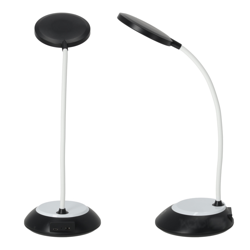 LED Επαναφορτιζόμενη επιτραπέζια λάμπα dimming VISUA LED/5W/5V 3000-5000K 1200 mAh μαύρο