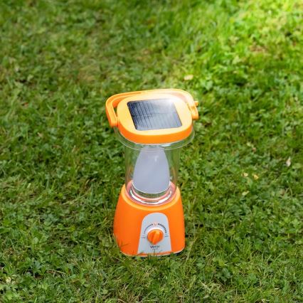 LED Dimming επαναφορτιζόμενο ηλιακό φωτιστικό με λειτουργία power bank LED/230V 710 γυαλιστερό 1600 mAh