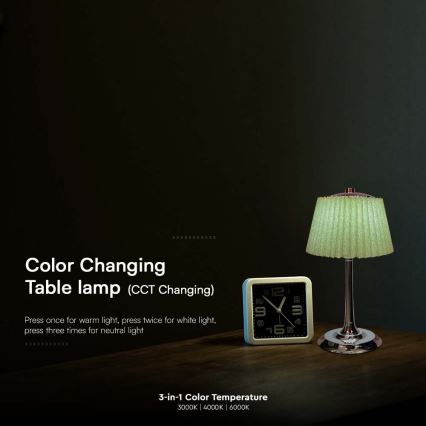 LED Επιτραπέζιο Φωτιστικό Αφής με Ρύθμιση Φωτεινότητας, Επαναφορτιζόμενο LED/1,5W/5V 3000/4000/6000K 1800 mAh πράσινο