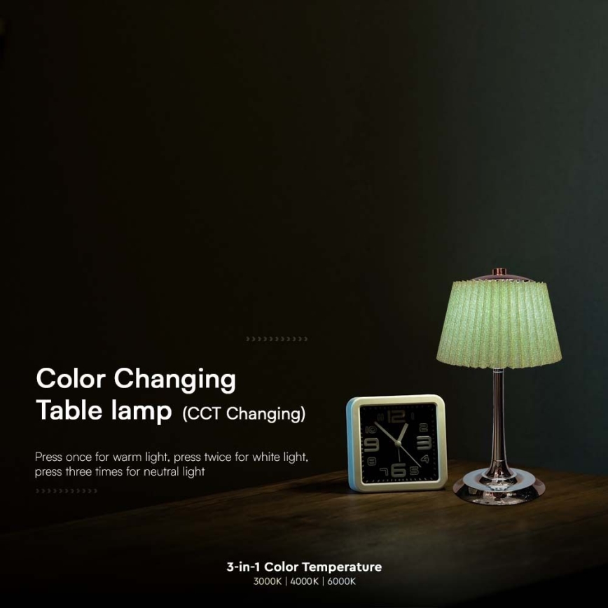 LED Επιτραπέζιο Φωτιστικό Αφής με Ρύθμιση Φωτεινότητας, Επαναφορτιζόμενο LED/1,5W/5V 3000/4000/6000K 1800 mAh πράσινο