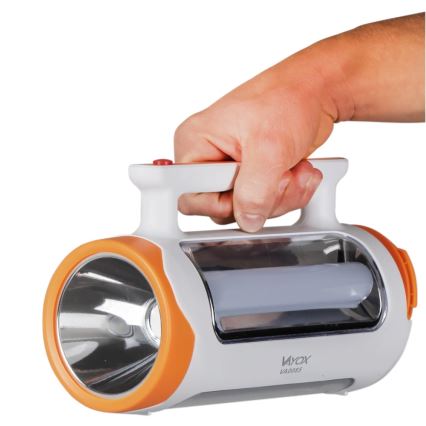 LED Ρυθμιζόμενος επαναφορτιζόμενος φακός 2 σε 1 με λειτουργία powerbank LED/5W/230V 3500 mAh