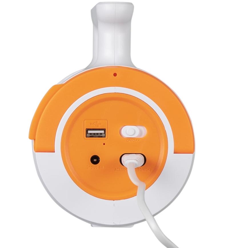 LED Ρυθμιζόμενος επαναφορτιζόμενος φακός 2 σε 1 με λειτουργία powerbank LED/5W/230V 3500 mAh